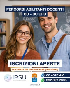 60 CFU e 30 CFU Docenti 2026: iscrizioni aperte ai percorsi abilitanti con tutte le classi di concorso